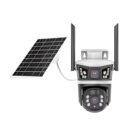 Двойна соларна 4G камера V380Pro 12MP със SIM карта и 10x оптичен Zoom
