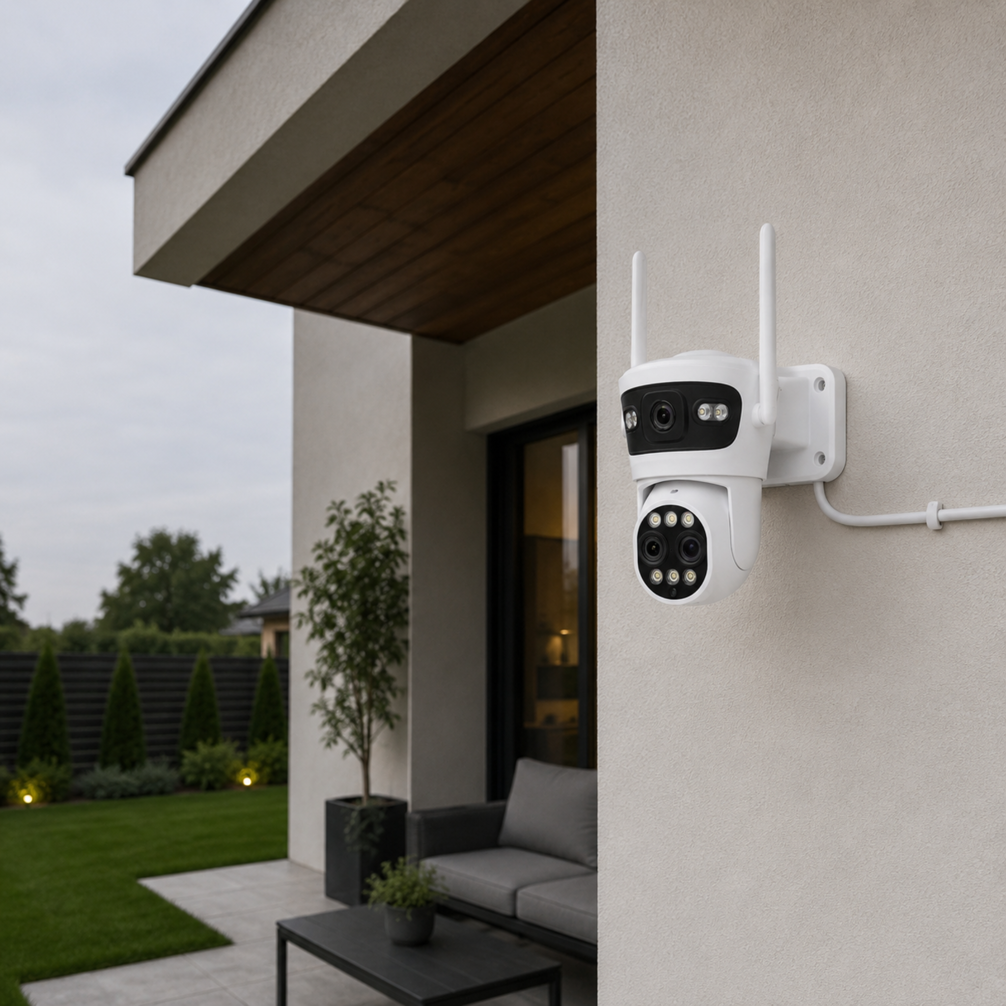 Двойна външна Wi‑Fi камера 10MP с 10x Zoom и нощно виждане