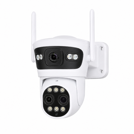 Двойна външна Wi‑Fi камера 10MP с 10x Zoom и нощно виждане