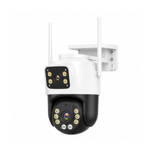 Двойна външна Wi-Fi камера ICSee 6MP с AI Auto Tracking