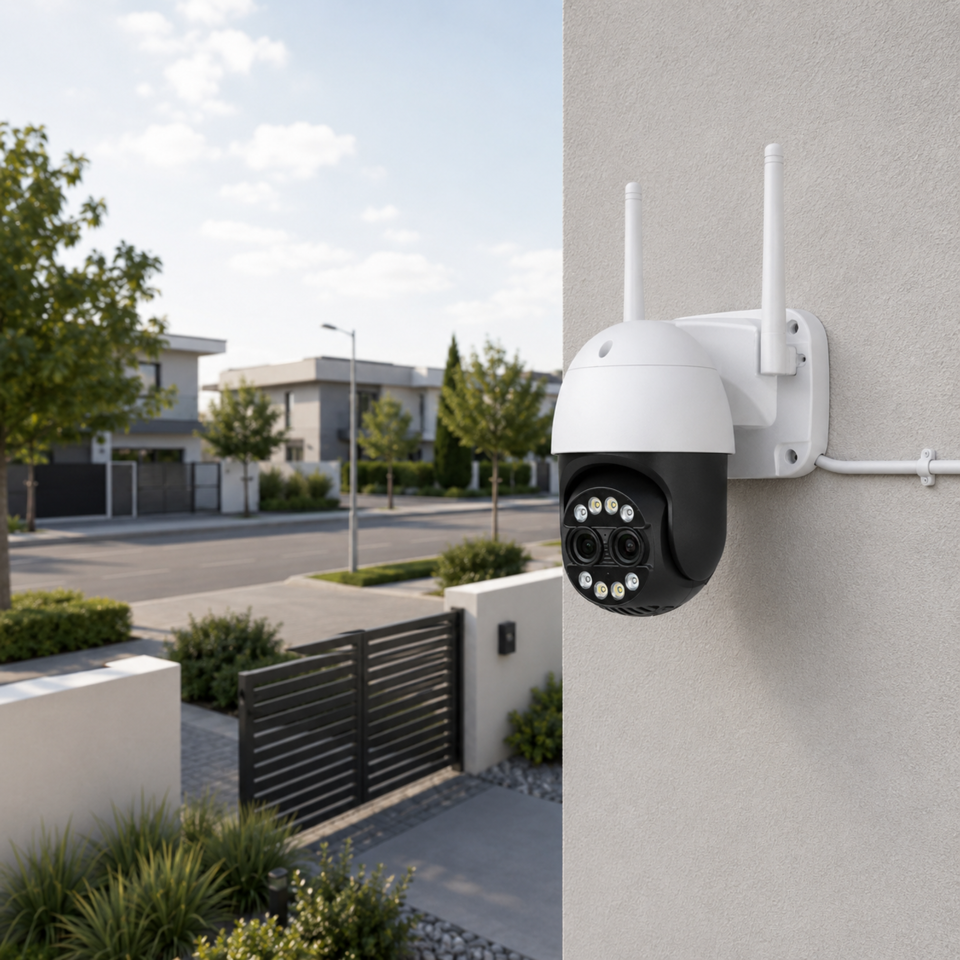 Двойна външна Wi-Fi камера ICSee 8MP с 8x Zoom