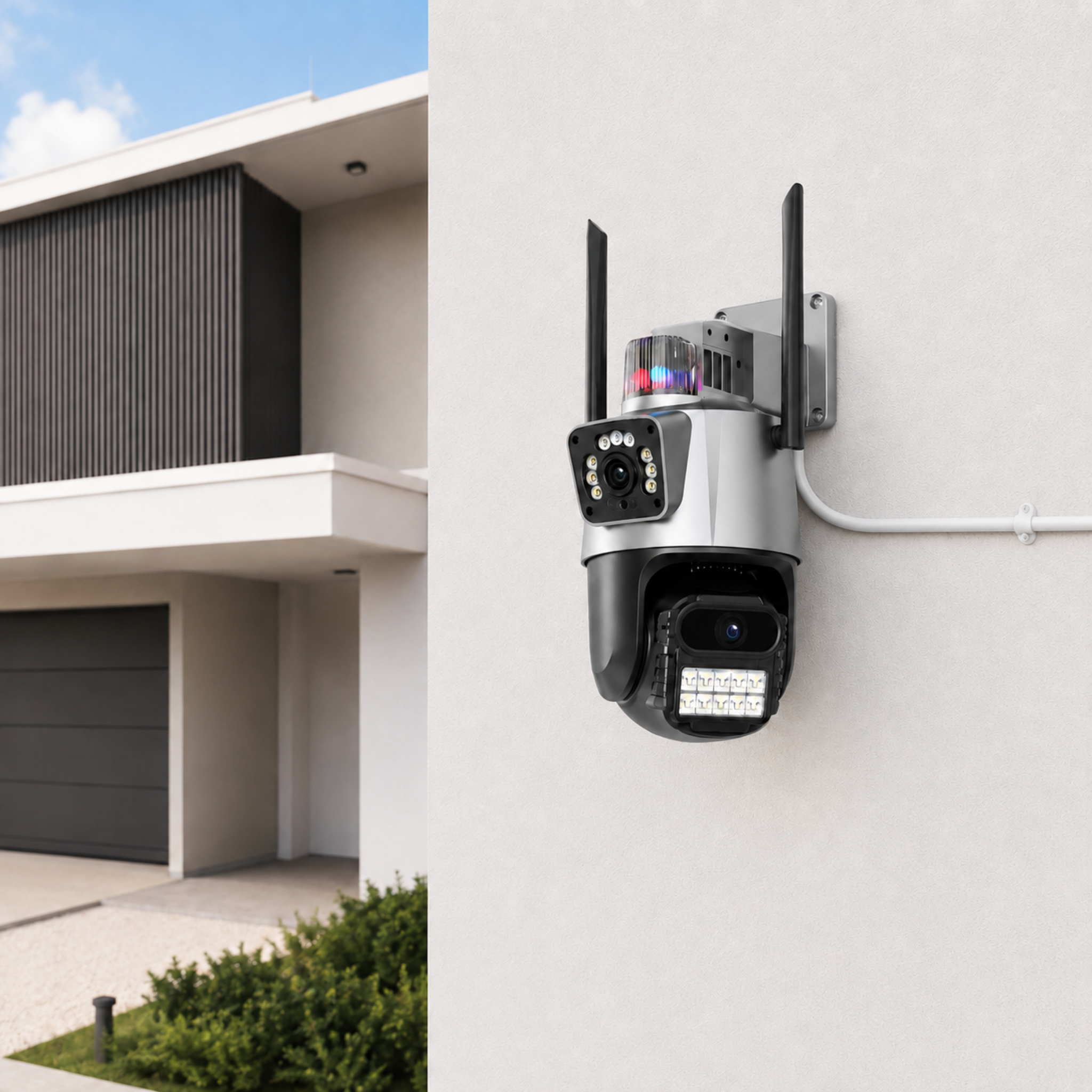 Двойна външна Wi-Fi камера 8MP с AI Auto Tracking