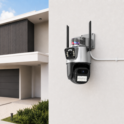 Двойна външна Wi-Fi камера 8MP с AI Auto Tracking