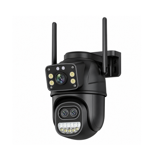 Двойна външна Wi-Fi камера ICSee 9MP 2K с 8x Zoom