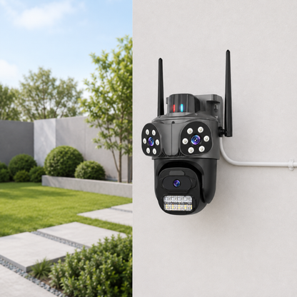Тройна външна Wi-Fi камера 10MP с AI Auto Tracking