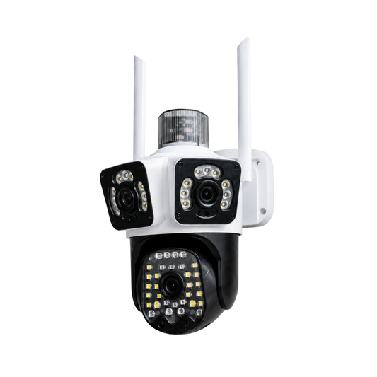 Тройна външна Wi-Fi камера Lylu 12MP с 3 обектива и цветно нощно виждане